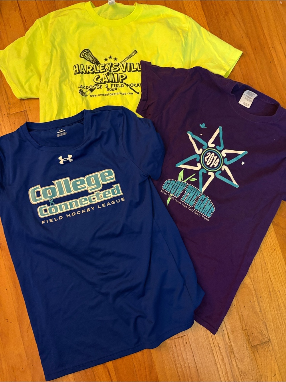 set of 3 Field hockey t shirts.
